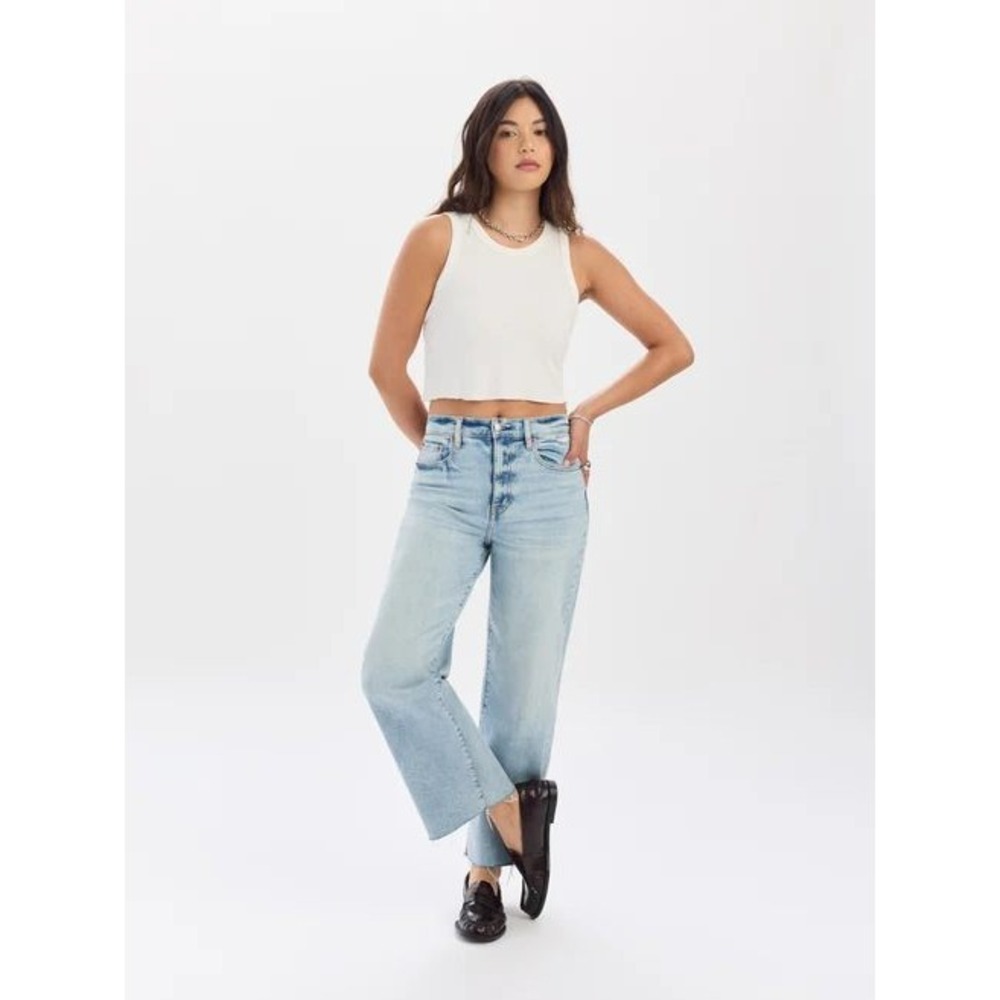 Daze Denim Pleaser High Rise Wide Ankle Jeans Miracle Indigo 28 NEW Stitch Fix
